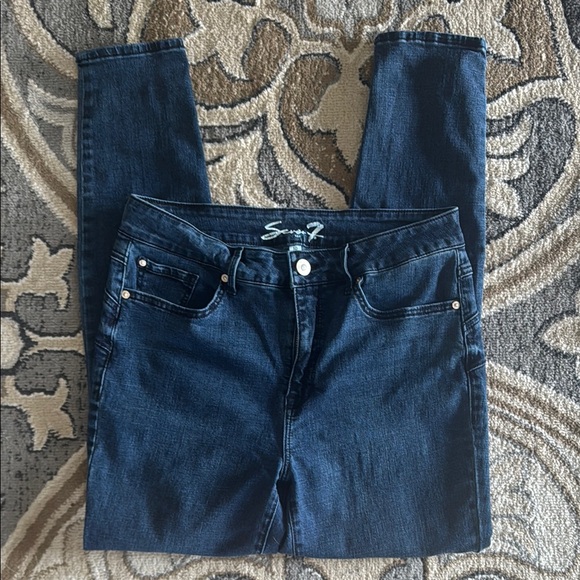 Seven7 women's Dark Blue Jeans - Picture 1 of 5